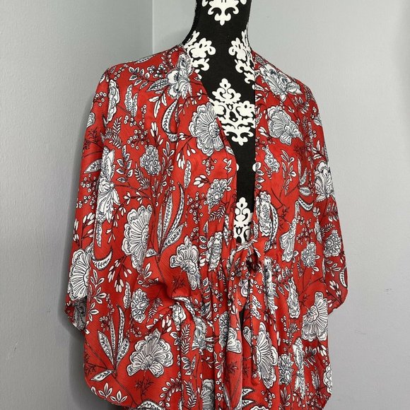 Umgee Medium Kimono Wrap Swimsuit Coverup Bathing - Picture 2 of 8